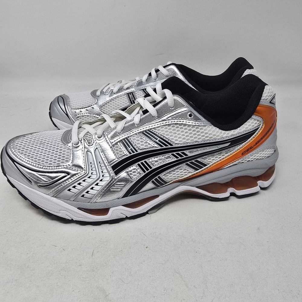 ASICS Gel-Kayano 14 Silver Piquant Orange Mens 11.5 Running Shoes  NEW - Picture 3 of 7